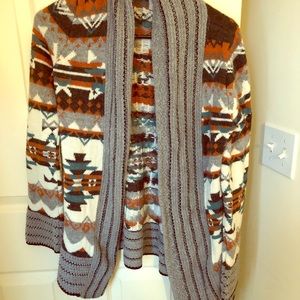 Navajo print cardigan
